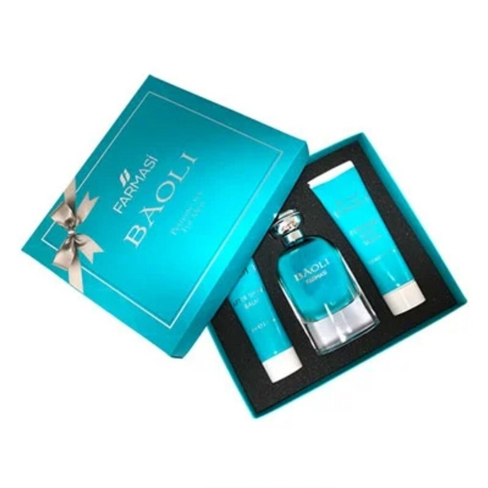 FARMASI BAOLI Eau De Parfum for Men Cologne,After Shave Balm, Body Wash Gift Set